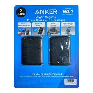 2 Pack Anker MagGo Magnetic Wireless Charging 5,000 mAh Power Bank